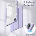 thumbnail image 3 of JETech Case for iPad Pro 11 Inch (2022/2021/2020/2018) with Pencil Holder, Clear Transparent Back Shell Slim Stand Shockproof Tablet Cover, Auto Wake/Sleep (Lilac), 3 of 7