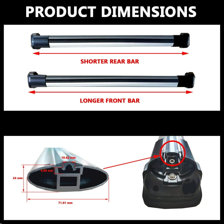 ROKIOTOEX Cobra Roof Rack Crossbars Fit for Ki-a 2023 2024