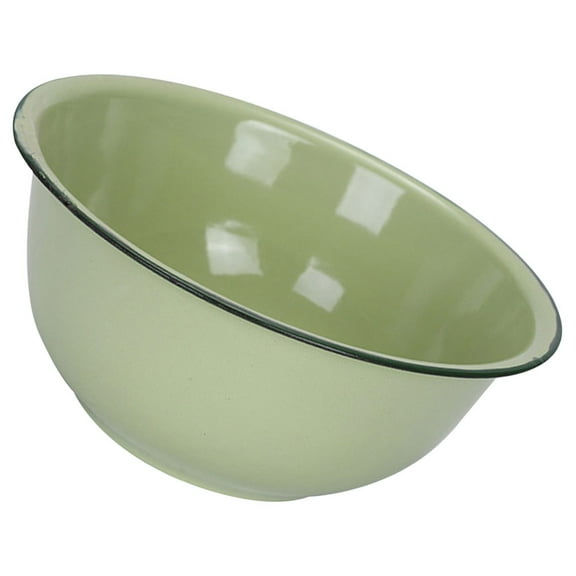 Enamel Metal Bowl with Lid - Multi-Purpose Container for Soup, Salad, Fruit, Noodles, Oil, and Washing Basin