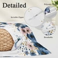 thumbnail image 3 of Navy Blue Spring Floral Throw Pillow Covers, Farmhouse Butterfly Watercolor Soft Breathable Pillow Cases with Invisible Zipper for Sleeping, Toddler Pillowcases for Couch Bed Sofa Chair 12x20 Inches, 3 of 9
