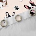thumbnail image 4 of Manfei Cute Puppy Dog Blackout Curtains Set of 2 (52x84 Each),Cartoon Pet Footprint Window Curtains,Black Brown Curtains and Drapes For Boys Kids,Breathable Home Decor, 4 of 6