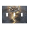 thumbnail image 2 of Dailycode Light Switch Plate Covers 2 Gang Wall Plate Plastics Outlet Covers for Kitchen Home Office Decor White Marble Rose, 2 of 8
