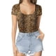 thumbnail image 2 of Xishao Women's Round Neck Short Sleeve T Shirts Basic Bodysuits Xishao ropa, 2 of 2