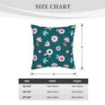 thumbnail image 4 of Velvet Decorative Throw Pillow Covers Set of 2, Soft Square Cushion Cover with Invisible Zipper Cute Spring Flowers Printing, 20"x20", 4 of 7