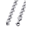 thumbnail image 2 of Solid Mens Rope Bracelet 10K/14K White Gold, 2 of 4