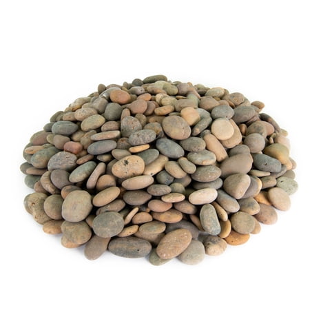 Mexican Beach Pebbles, Round River Rock Landscape Garden Stones 20 pounds