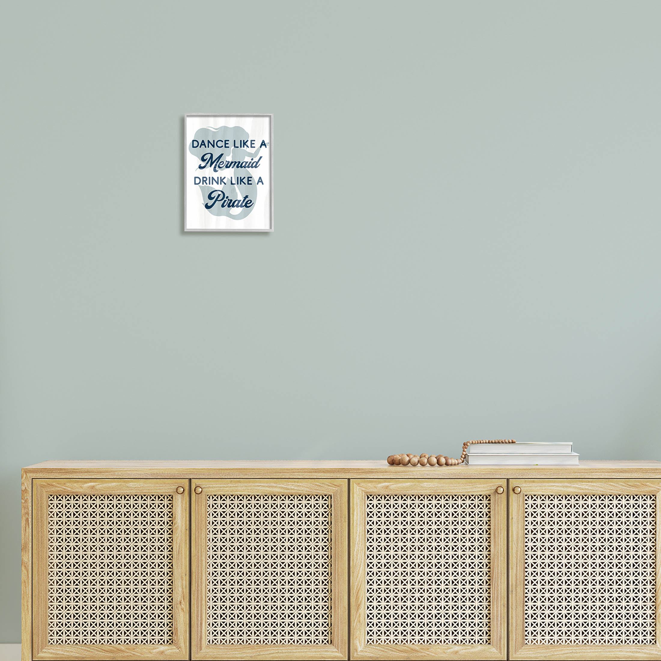 Stupell Industries Dance Like A Mermaid Phrase Graphic Art Gray Framed Art Print Wall Art, Design by Lil' Rue