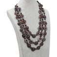 thumbnail image 2 of Collar de Perlas de madera perfecl Hecho a Mano con Cuentas café 80cm, 2 of 8