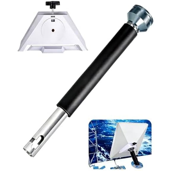 Starlink Mini Rod Holder Mount, Marine-Grade 316 Stainless Steel Boat Mount with Pipe Adapter for Starlink Mini Antenna – Perfect for Boats, Yachts, Sailboats, Trawlers & RVs