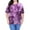 Purple, variant on Sewify Women's Plus Size Tops Summer Short Sleeve Fashion Tie Dye T-Shirts Loose Fit Crew Neck Blouses, 3X