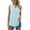 Blue, variant on Women's OL Casual Chiffon Tops Business Office Work Dress Sleeveless Sleeve Shirt Blouse V Neck