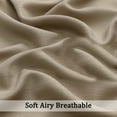 thumbnail image 2 of OVZME Bethany Faux Linen Curtains Tier 36 Inch Length 2 Panels Set, Camel Textured Cafe Curtains for Bathroom Basement Window Shades, Solid Rod Pocket Short Light Filtering Curtain Panels, 30"Wx36"L, 2 of 5