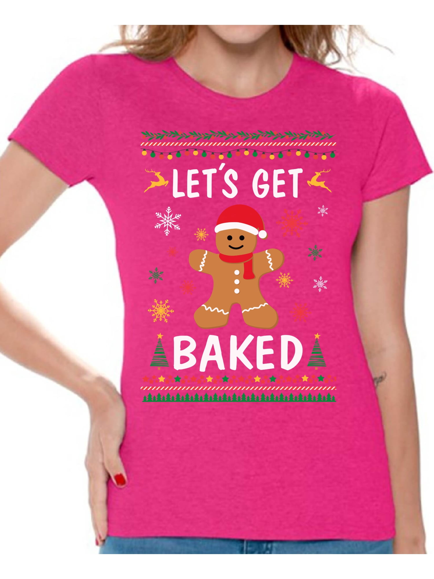Awkward Styles Ugly Christmas Shirts For Women Xmas Gingerbread Man T awkward-styles-ugly-christmas-shirts-for-women-xmas-gingerbread-man-t