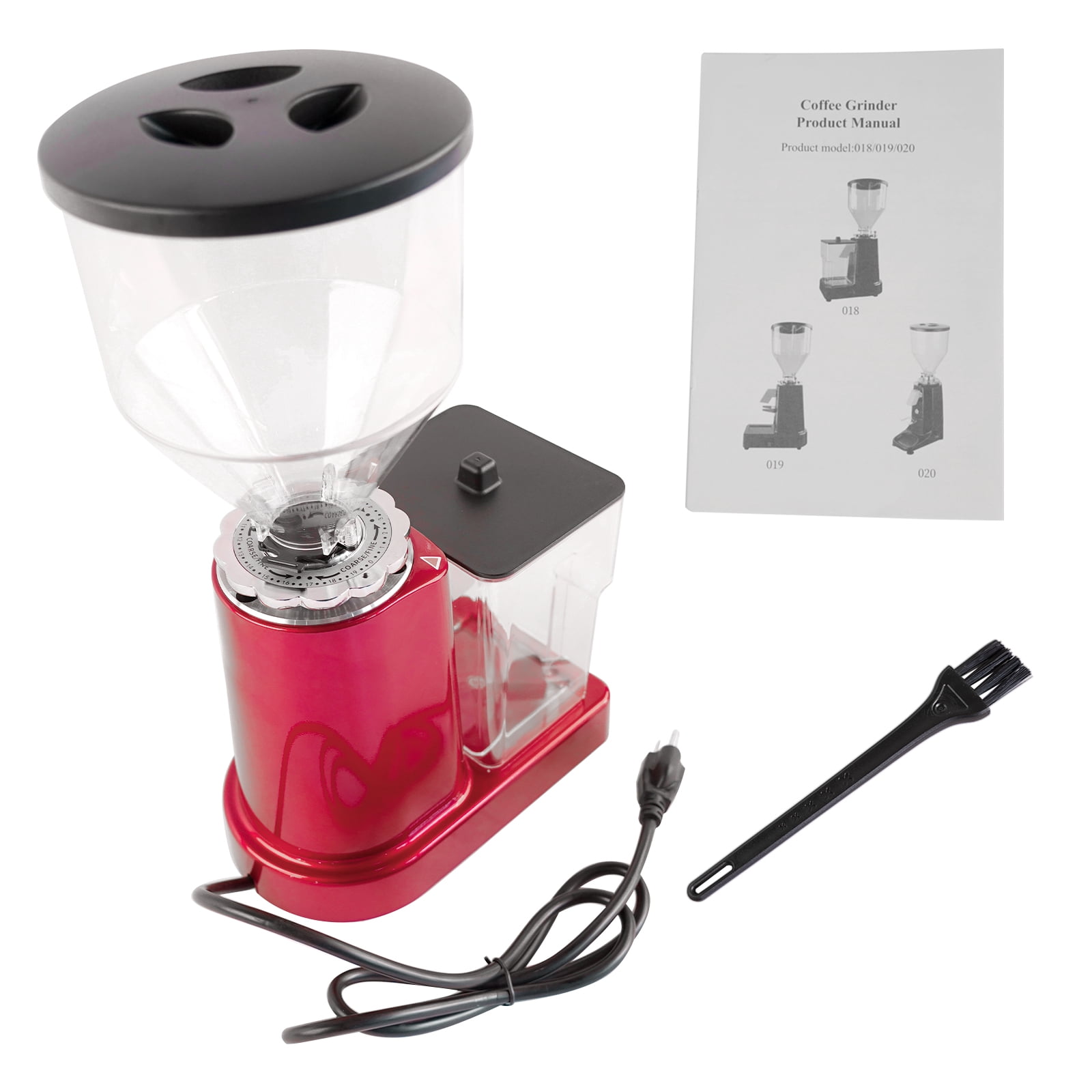 GELUOXI Electric Coffee Bean Grinder 35oz Flat Burr Coffee Grinder with 19 Grinding Settings Adjustable Bulk Coffee Grinder Large Capacity (Red/Black)