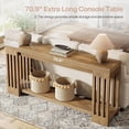 thumbnail image 6 of Tribesigns Farmhouse Console Table, 70.9-Inch Sofa Table Behind Couch with Vertical Stripe Legs for Living Room, Hallway, 6 of 7