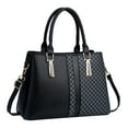 thumbnail image 1 of Women's Patchwork Leather Tote Bag Large Capacity Crossbody Shoulder Bag Multi Layer Handbag for Work Travel Shopping Daily Use Elegant Fashion Accessory, 1 of 2