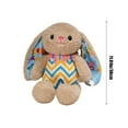 thumbnail image 2 of Gqtwoy Easter Striped Rabbits Plush Toy, Cute Bunny Pillow Doll with Easter Eggs, Soft Cotton Rabbit Toy for Girls, Holiday Gift Backrest Pillow for Sofa, Ideal Easter Gift, 2 of 6