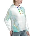 thumbnail image 6 of Lsque Gold Lines Marble Watercolor Pattern Casual Women's Hoodie,Hooded Sweatshirt with Kangaroo Pocket,Pullover Hoodie with Eye-catching Drawstrings-X-Large, 6 of 7
