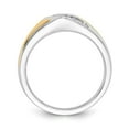 thumbnail image 2 of 14K Two-Tone Gold Ring Band Men's Diamond Round Mens, Size 7, 2 of 5