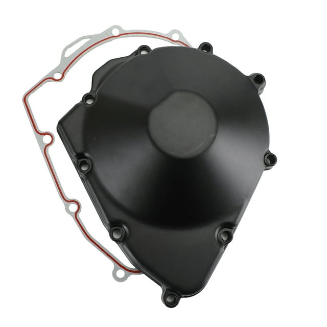 Carter de Moteur à Stator Gauche en Aluminium Usiné, Conçu pour s'Adapter aux Motos Suzuki GSX400, GSF600 BANDIT, GSX600F et GSX750F Katana de 1996 à 2006. Il Présente une construction durable et Légère avec une Finition Noire, Comprend un Joint, et Sert de Couvercle de Remplacement pour Carter de Moto pour Protéger les Composants du Moteur.