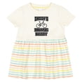 thumbnail image 3 of Inktastic Daddys Biking Buddy Girls Baby Dress, 3 of 5