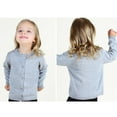thumbnail image 2 of JSGEK Kids Cardigan Sweater Long Sleeve Button Up Knitwear Tops for Girls Boys Toddler Infant Baby Gray 12-18 Months, 2 of 5