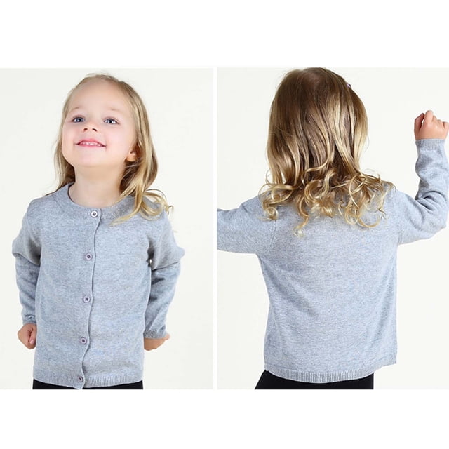 DPTALR Toddler Girl&boy Baby Infant Kids And Winter Sweater Candy Color Cardigan Solid Color Small Cardigan Children's Sweater