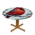 thumbnail image 3 of PIKWEEK  Snow Birds Round Fitted Tablecloth  Fitted Table Cloth for Round Table Waterproof Wipeable Round Elastic Table Cloth Circular Table Cover with Elastic Edge, 3 of 7