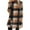 Khaki, variant on Womens Fleece Tunic Pullover Long Sherpa Dress Crew Neck Plaid Fuzzy Sweatshirts Oversized Coat with Pockets