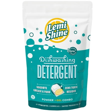 Lemi Shine Dish Detergent Pacs, Natural Citric Extracts (Best Natural Dish Detergent)