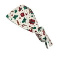 thumbnail image 6 of Wutalume Christmas Print Adjustable Work Beanie, Casual Washable Skull Cap for Women, Perfect for Nurse, Chef, or Salon, Ponytail Friendly,Light Green, 6 of 6