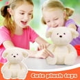 thumbnail image 4 of Plush Soft White Puppy Stuffed Animal Toy, Cuddly Fluffy Dog Plushie for Kids, Toddlers, and Baby Gifts, 4 of 6