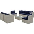 thumbnail image 4 of Modway Repose Outdoor Patio 8 Piece Sunbrella® Sectional Set, Multiple Colors, 4 of 8