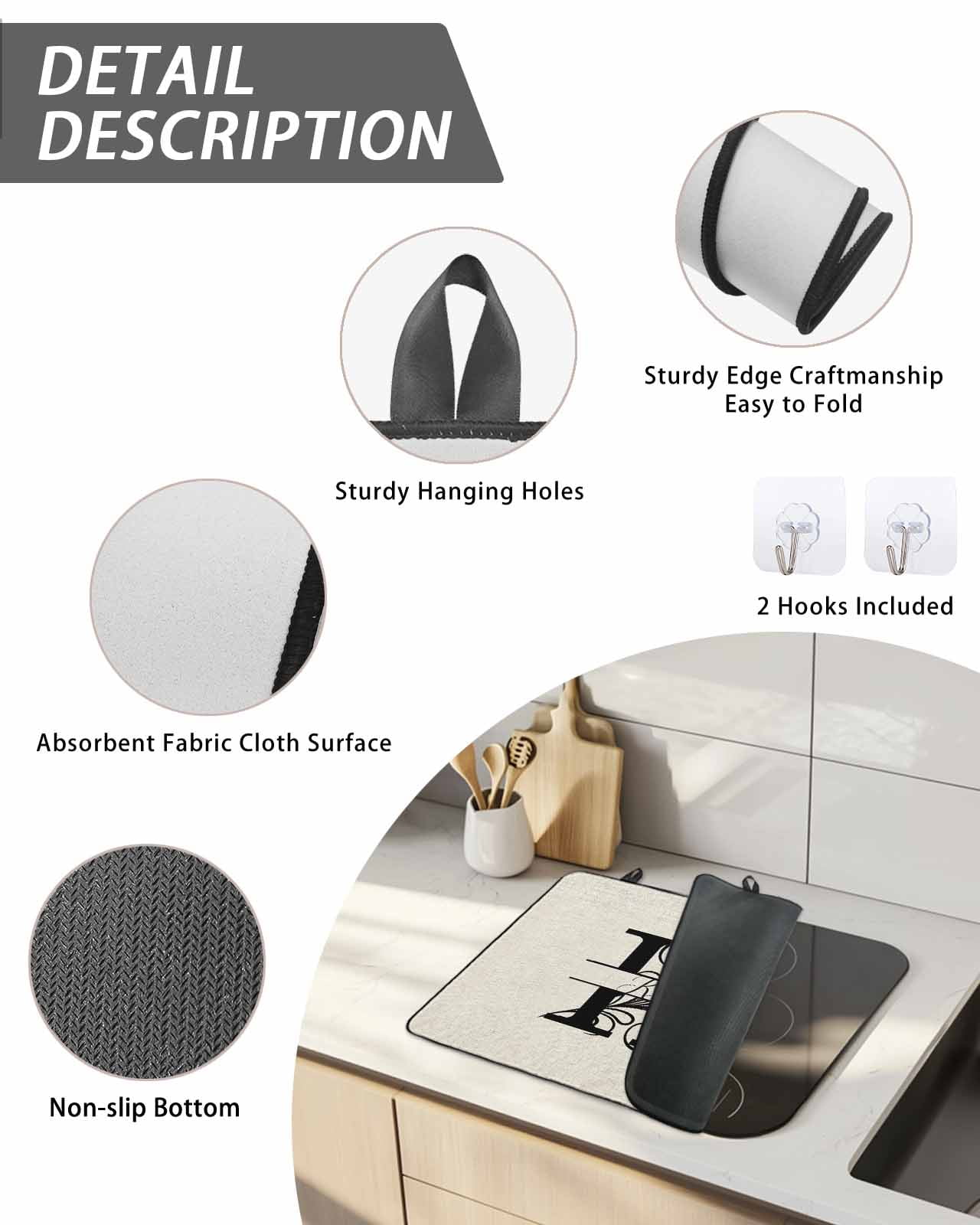 Stove Top Covers for Electric Stove, Letter K Glass Stovetop Cover Protector, Monogram Words Induction Cooktop Protector Oven Mat for Kitchen Countertop 24"x21"