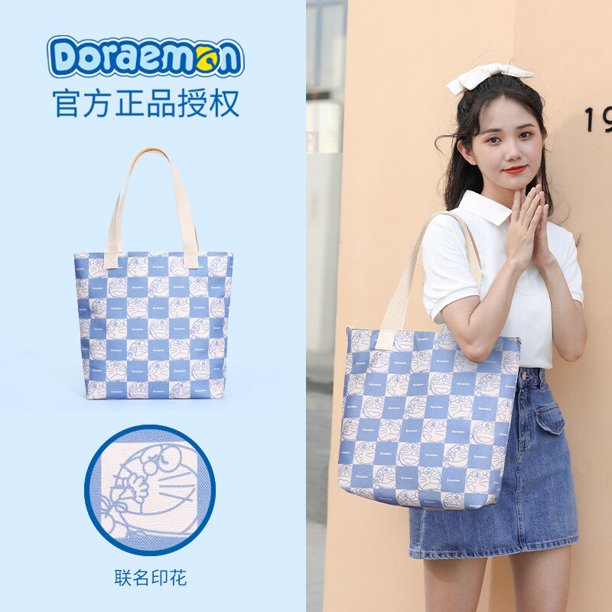 Doraemon-monederos y bolsos de lona para mujer, bolso de mensajero de un hombro, bolsos cruzados para niñas, bolsos estampados, envío gratis