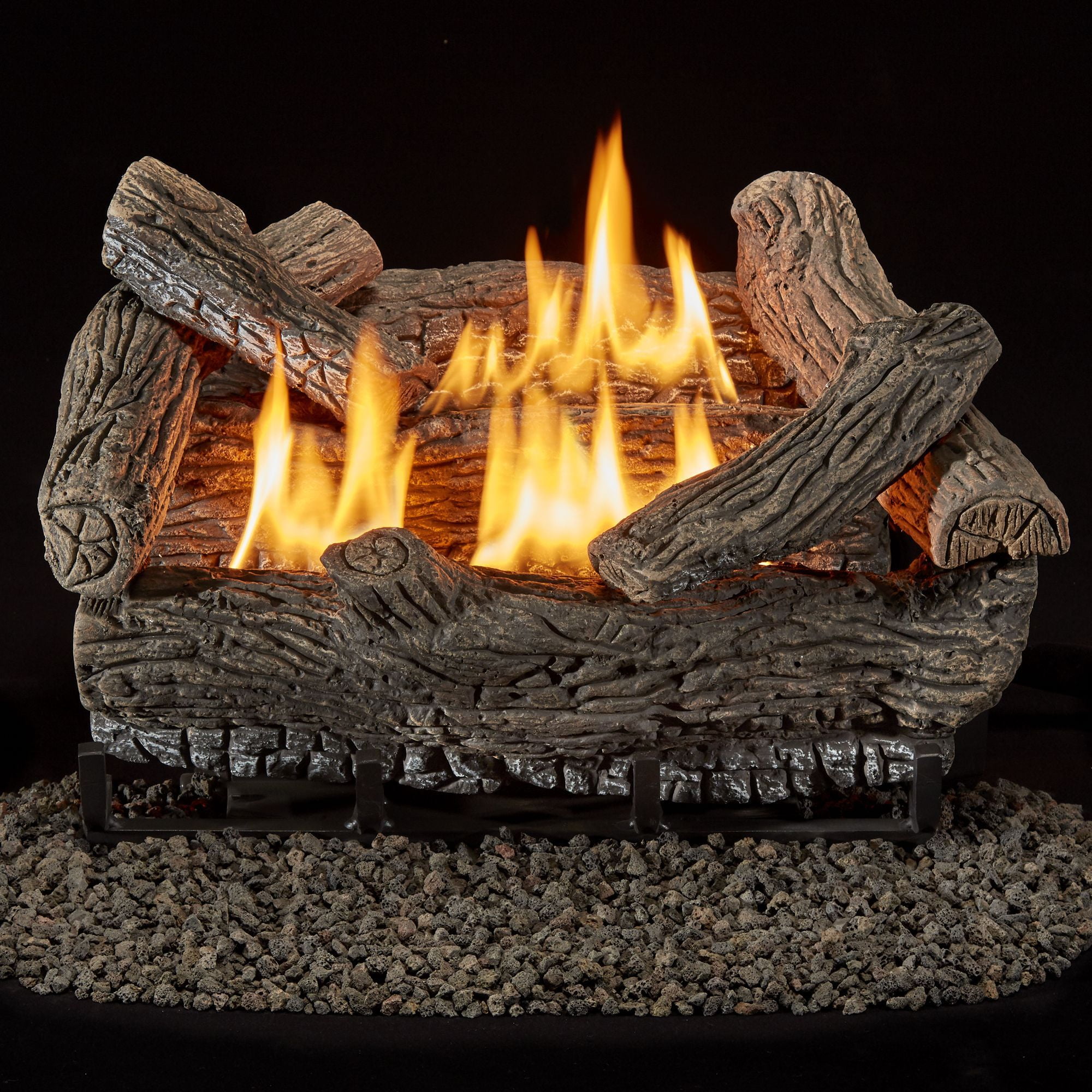 Bluegrass Living Vent Free Propane Gas Log Set - 18 Inch Traditional