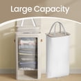 thumbnail image 3 of LEDREM Laundry Basket, 26.4 Gal Hamper with Lid & Removable Liner, Easy Assembly for Laundry Room, Cappuccino Beige, 3 of 6