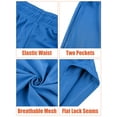 thumbnail image 5 of Toptie Big Boys Youth Soccer Short, 8 Inches Running Shorts with Pockets-Blue-M/ 10-12, 5 of 7
