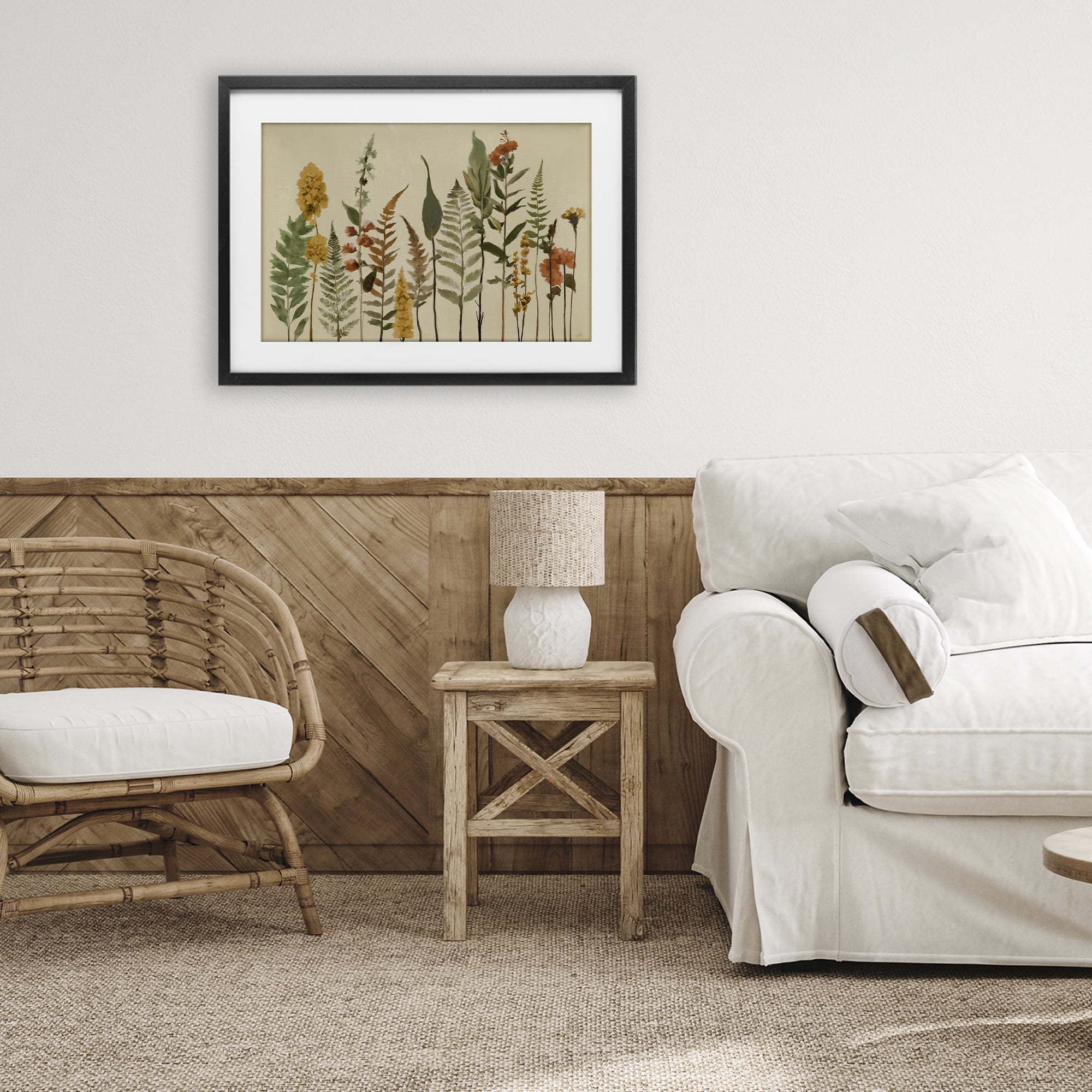 Stupell Industries Fall Toned Botanics Black Framed Print Under Glass, design by Elizabeth Medley