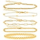 thumbnail image 2 of 5 pulseras de oro para mujer, apilables, finas, de cadena, estéticas., 2 of 7