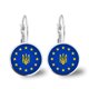 thumbnail image 2 of Pendientes de la bandera nacional ucraniana de moda para mujer con gancho de cristal redondo (2) Tmvgtek Para estrenar, 2 of 8
