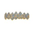 thumbnail image 2 of 8 Zircon Hip Hop Braces, Colour: Gold Lower Teeth Gold Lower Teeth, 2 of 4
