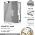 thumbnail image 3 of Clipboard with Storage,Heavy Duty Clip Boards 8.5x11 with 2 Storage Case,Clear Visible Top Panel Storage Clipboards,Side Opening Clip Boards,Nursing Clipboard Folder Case for Office Supplies-Purple, 3 of 7