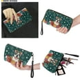 thumbnail image 4 of ZUXONGSY Christmas Snowflake Falcon Dog Print Tote Bag with Lightweight Cosmetic Bags Wallet for Women PU Leather Top Handle Satchel Set with Multifunctional Makeup Pouch Card Holder for Daily Use, 4 of 4