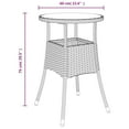 thumbnail image 4 of vidaXL 3 Piece Garden Bistro Set with Cushions Black Poly Rattan, 4 of 5