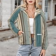 thumbnail image 3 of Jackets for Women Winter Coat Jackets Flannel Stand Collar Jacket(Boho Stripes Bohemian,Size:S-4XL), 3 of 7