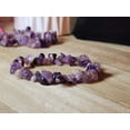 thumbnail image 5 of Amethyst Chip Bracelet Handmade Genuine Crystal Stretch Bracelet, 5 of 8