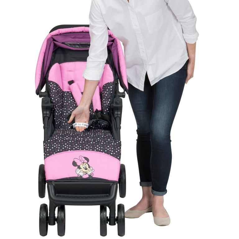 Disney Baby Minnie Mouse LX Travel System Stroller with Newborn Car Seat Infant Carrier Minnie Dot Party Walmart