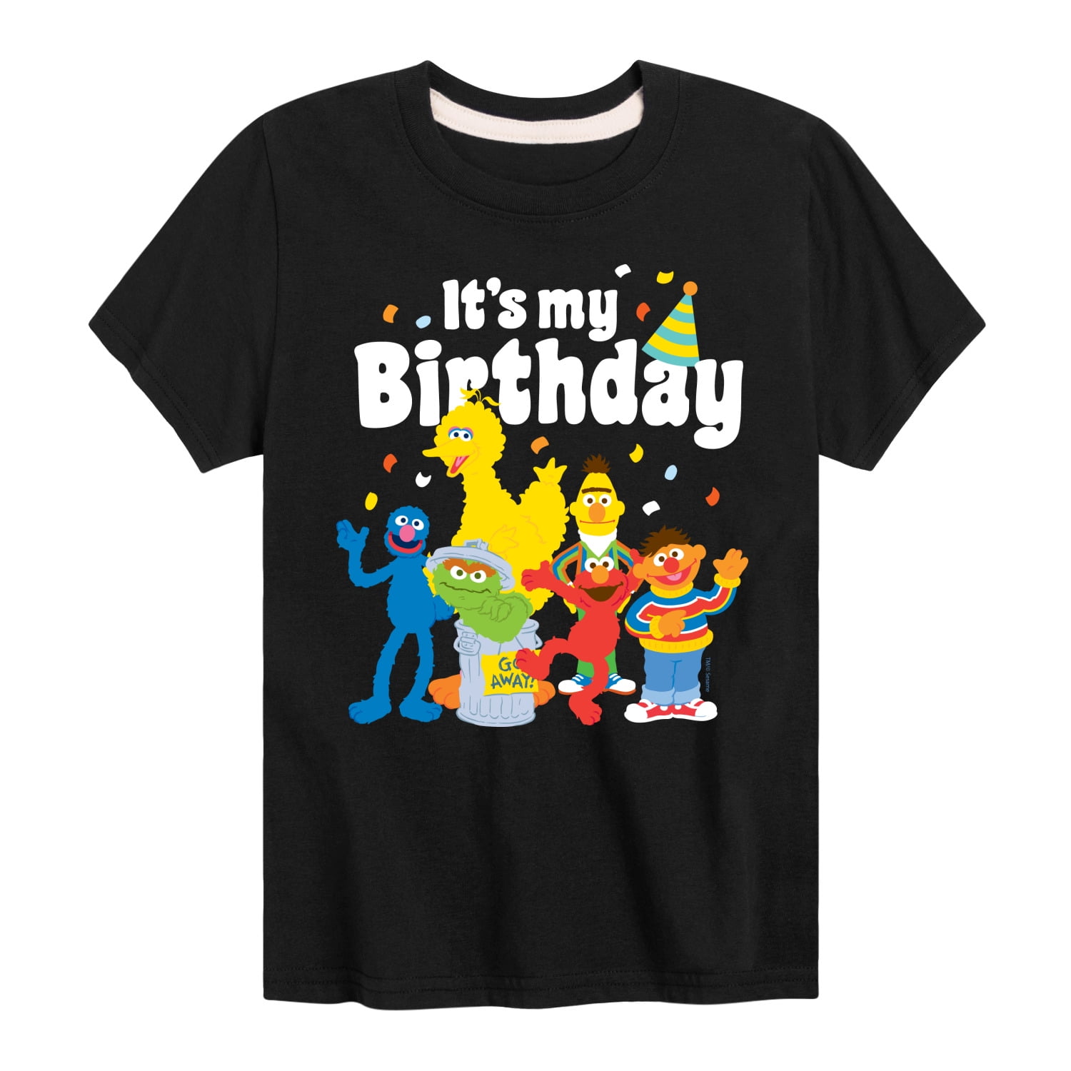 Sesame Street - Group Its My B Day - Toddler and Youth Short Sleeve Graphic T-Shirt