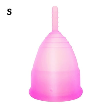 Menstrual Cup Reusable Silicone Hygiene Period Cup Tampon Pad Alternative Women Care, Pink, L